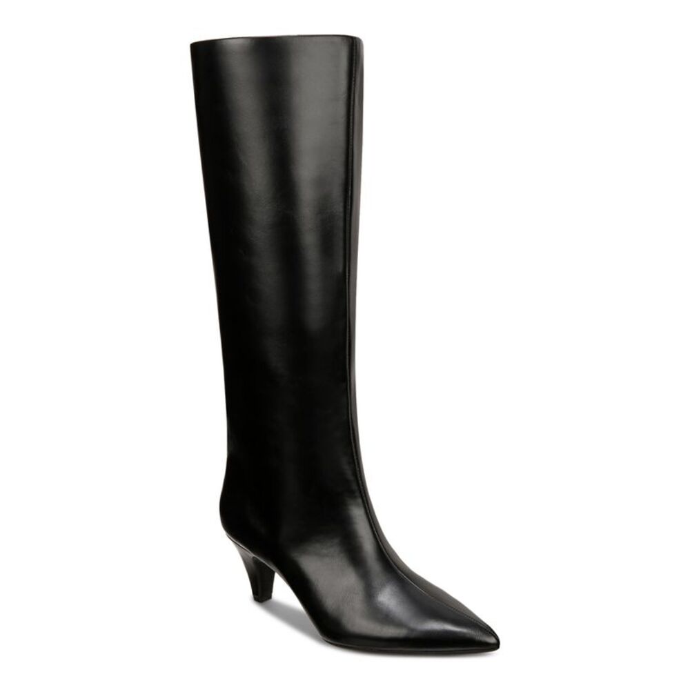 ALFANI Womens Black Padded Kaiaa Pointed Toe Kitten Heel Zip-Up Boots 9.5 M